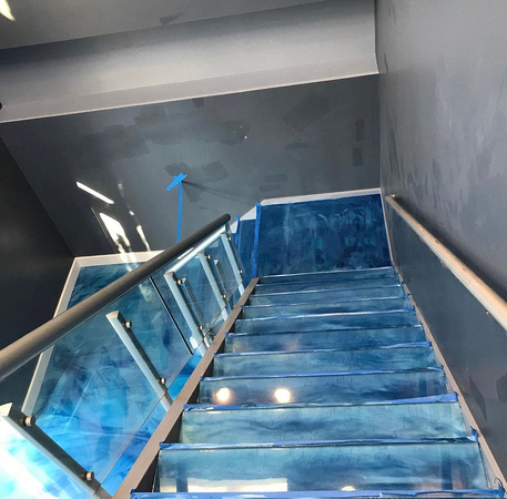 Commercial Hollywood Sports Club in Hewlett, NY entry and stairs reflector by CPNY-Concrete Polishing New York 2