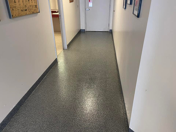 Two Harbors Fire Department meeting area flake by Northern Elite Epoxy 9
