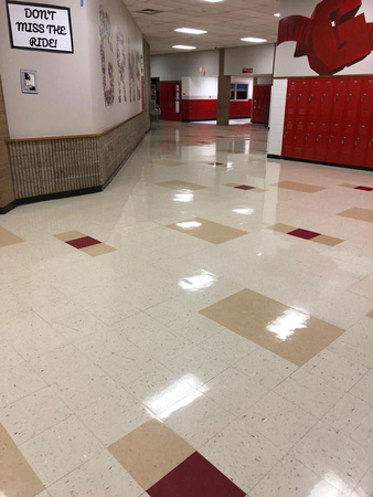 #27 Glen Rose High School red reflector by Custom Concrete Staining - 4