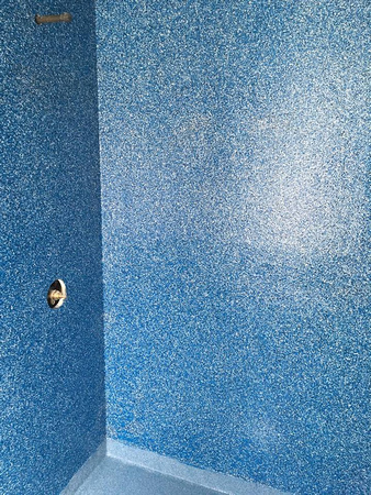 #26 Rehab Center bathroom combo quartz floor flake wall both sealed with arma-ment by St.Pierre Surface Refinishing, Inc. - 3
