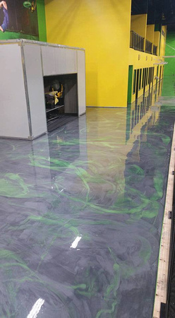 #20 Launch Trampoline Park in Deptford, NJ 22k sf titanium and green apple reflector by DCE Flooring LLC - 2