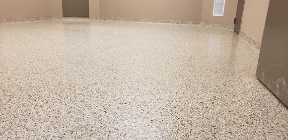 Phase 2 of 6 for Mirimar Surgical Center flake with integrated cove base by All Bright Floor Restoration, LLC - 4