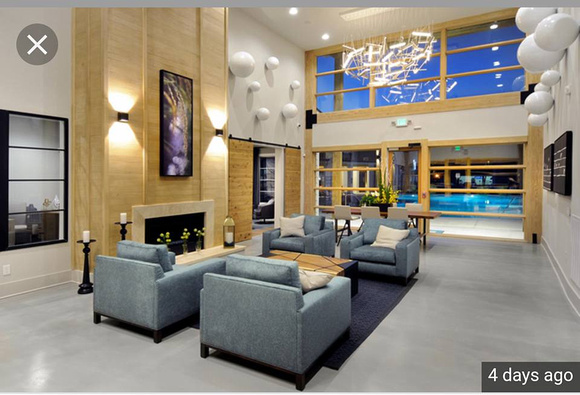 Ellis Apartments lobby matte gray neat by Ekhaya Designs Atlanta - 1
