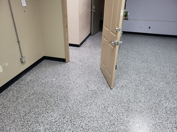 Elkins City Hall fast dry pt1 flake by Limitless Innovations Decorative Concrete @LimitlessConcreteDesigns - 2