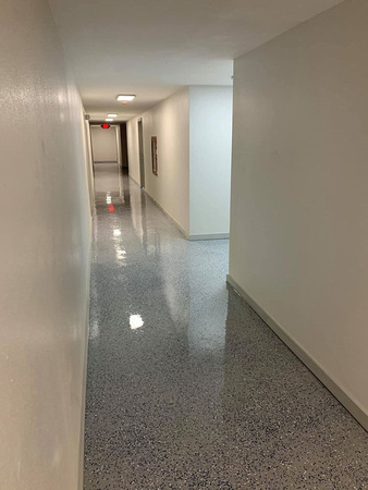 Apartment complex hallways flake by Mike's Custom Painting and Epoxy Floors @Mikeninjapainter - 2