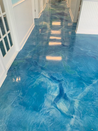 Beach Pros Realty in Virginia Beach blue reflector by Distinguished Designs Decorative Concrete Coatings and Epoxy Floors @ddconcrete.net - 10
