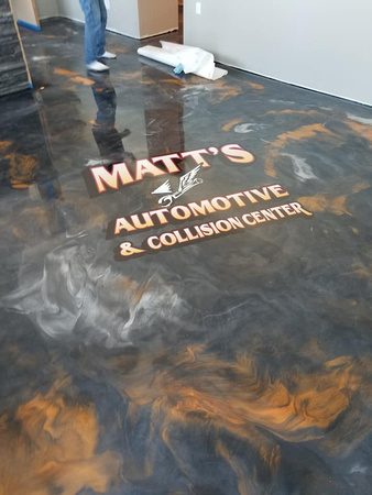 #80 Matt's Automotive & Collision Center reflector with arma-ment sr 7 topcoat by Unique Concrete & Overlays LLC - 2
