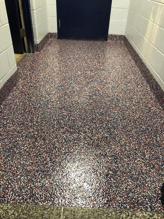 Commercial flake with cove by East Coast Epoxy @eastcoastepoxy - 2