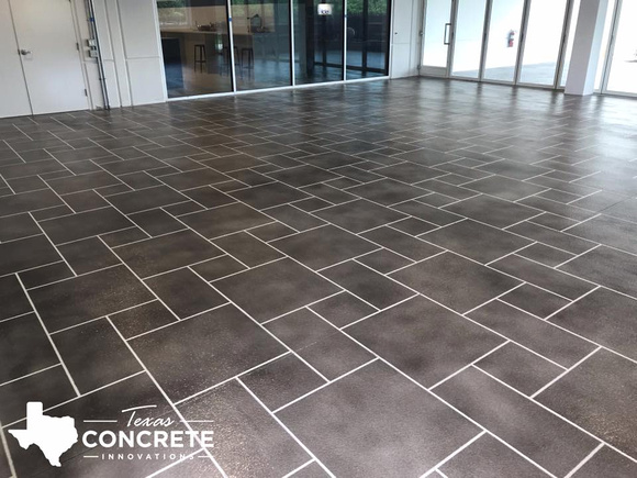 Commercial indoor-outdoor area thin-finish by Texas Concrete Innovations @texasconcreteinnovations - 6