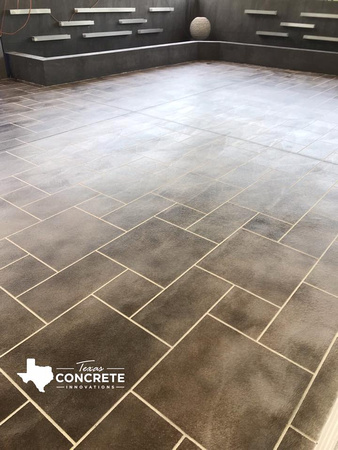 Commercial indoor-outdoor area thin-finish by Texas Concrete Innovations @texasconcreteinnovations - 8