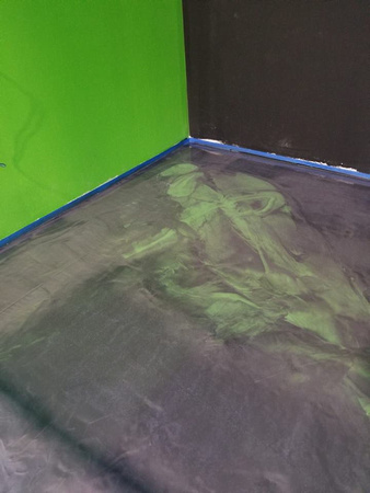 Commercial reflector with green highlights by CT Epoxy Flooring Company - Everything Epoxy Installation @epoxyflooringcontractorct - 5