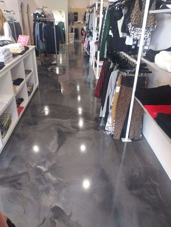 THE COLLECTIVE Clothing Store in Virginia Beach, VA reflector by Distinguished Designs Decorative Concrete Coatings and Epoxy Floors @ddconcrete.net - 4