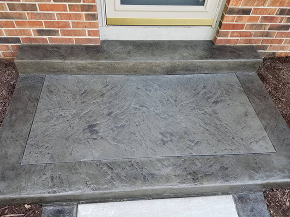 #35 Exterior stamped overlay porch by Dornbrook Concrete Solutions - 1