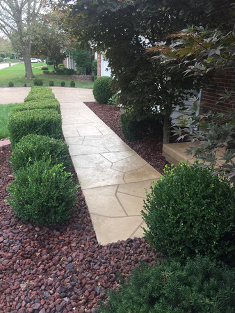 #52 Flagstone porch, sidewalk and driveway by Orf Concrete Coatings & Designs LLC 1