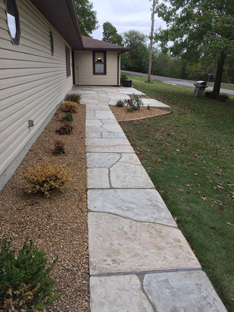 #57 THIN-FINISH™ and TEXTURE-PAVE™ stamped concrete overlay by Orf Concrete Coatings & Designs LLC 11