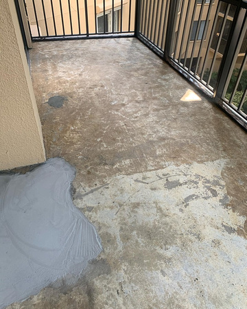 Covered balcony flake in Clearwater, FL by Epoxy Sharks @epoxysharksflooring - 6