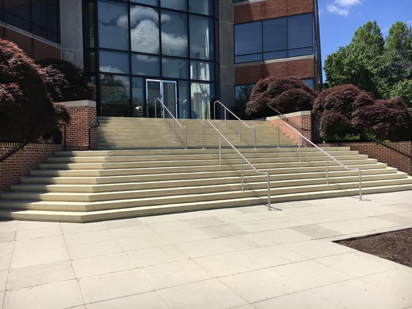Commercial stairs in Wilmington, DE thin-finish by Creative Concrete and Epoxy, LLC @creativeconcreteandepoxy - 1