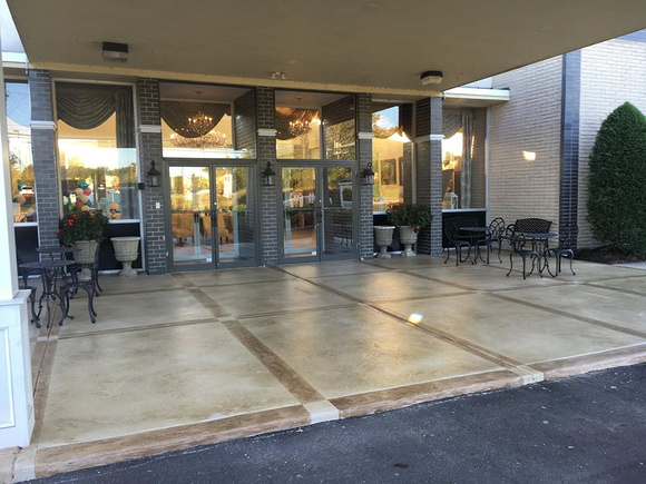 Falls Manor Catering & Special Events exterior dining area by Creative Concrete and Epoxy, LLC @creativeconcreteandepoxy - 2