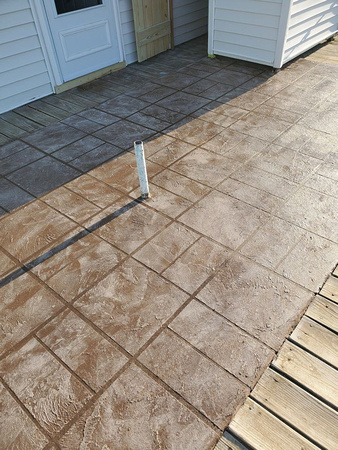 Patio thin-finish by CTI Northeastern Contractors LLC @uglyconcteredr - 2