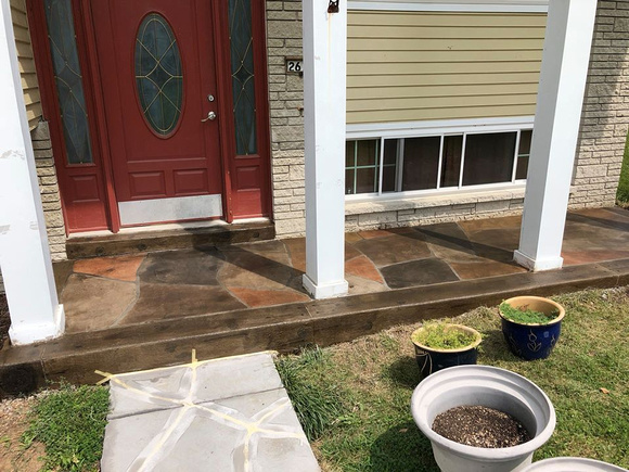 Porch and wall by Recreate Concrete Renovation @concreterenovationsrecreate - 1