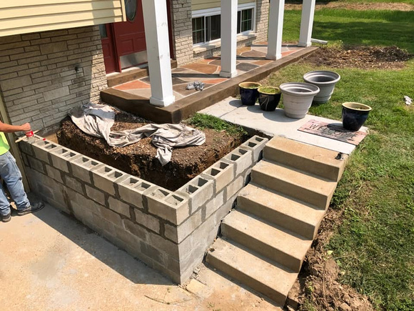 Porch and wall by Recreate Concrete Renovation @concreterenovationsrecreate - 5
