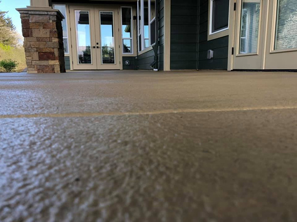 Porch, walkway and patio thin-finish pcc desert beige and dark gray with css by JK Overlays LLC @JKOverlays - 5