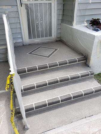 Stairs thin-finish by Nebraska Concrete Coatings @nebraskaconcretecoatings - 1