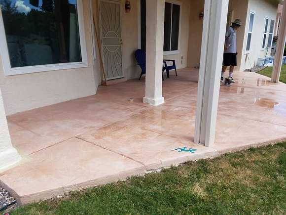 Patio with gecko by M&M Custom Construction Inc - 1