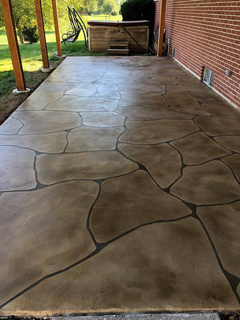 Porch flagstone by Focal Point Finishes - 1