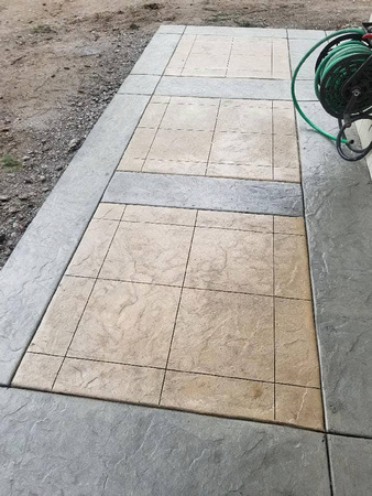 Stamped patio with css by Absolutely Fine Concrete @AbsolutelyFineConcrete - 6