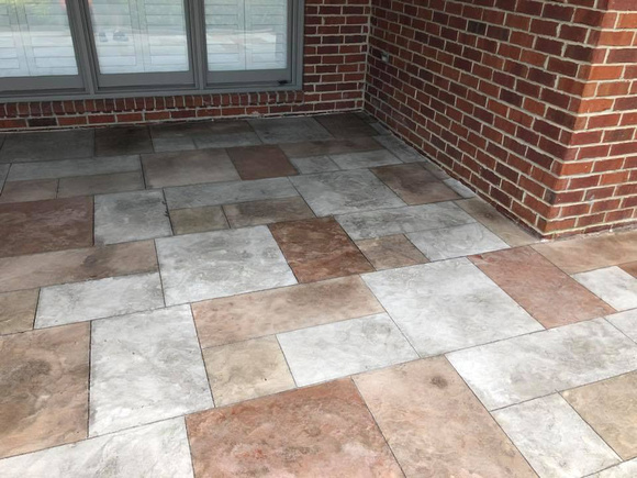 Stamped porch by Hopkins Flooring LLC - 2