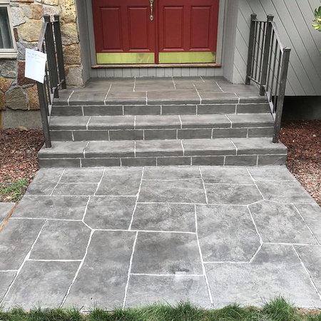 Entryway stairs and sidewalk by Liquid Stone Finishes IG-sullivanhugh - 1