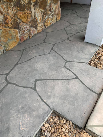 Patio Hand carved slate stone using TEXTURE-PAVE - 2
