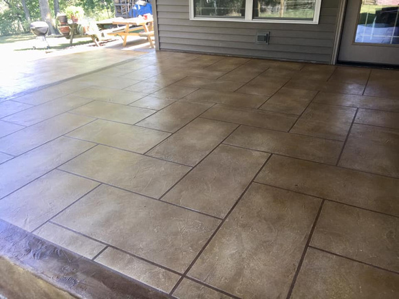 Patio hand troweled by Southern Illinois Ecoblast @soillecoblast - 1