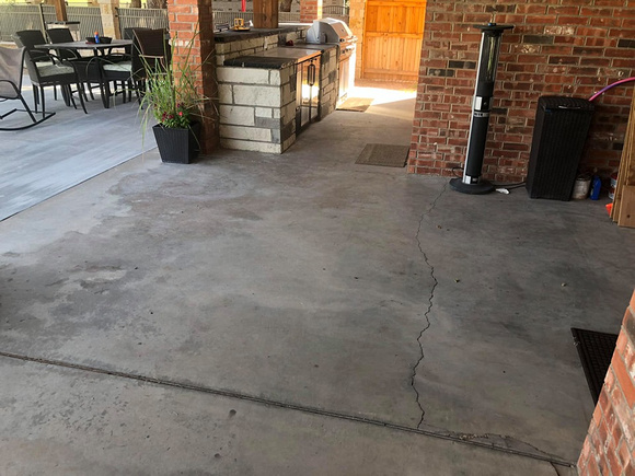Patio with light gray and charcoal highlights by R&S Elite Crete Flooring Systems @RSEliteCreteFlooringSystems - 23