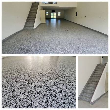 Flake and stairs by Floor Skinz @USAEpoxy