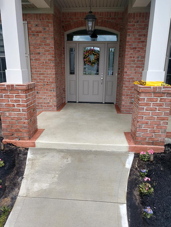 Front porch thin-finish and pcc terra cotta and palamino by Garage & Home Transformations @garageandhometransformations - 4