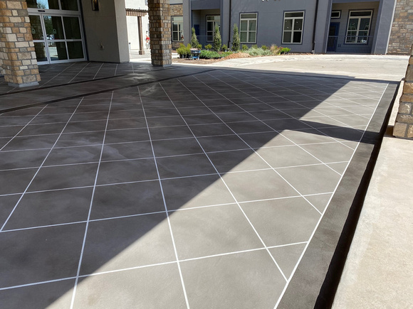 Larkspur Community in Pearland, TX exterior commons area thin-finish by Texas Concrete Design - 6
