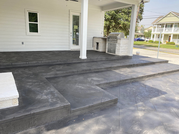 Patio in College Station, TX thin-finish by Texas Concrete Design - 1
