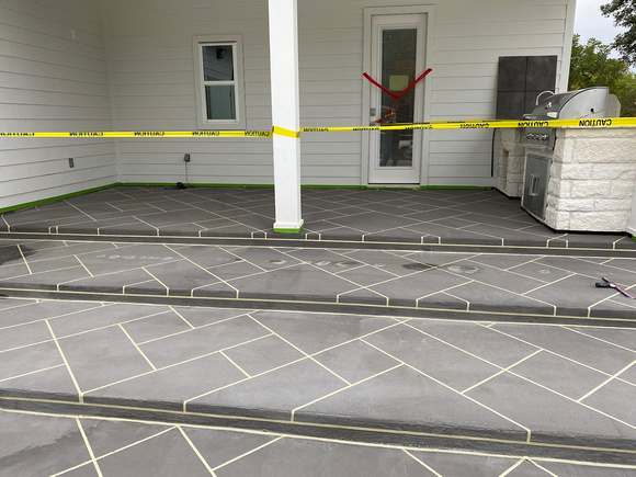 Patio in College Station, TX thin-finish by Texas Concrete Design - 8