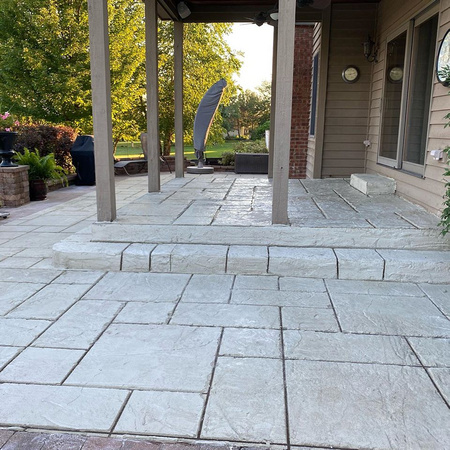 Patio stamped texture-pave by Leo Flooring Systems @leofloorings - 1