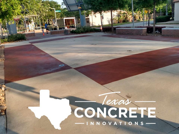 The Esplanade in Houston, TX stain and seal by Texas Concrete Innovations @texasconcreteinnovations - 2
