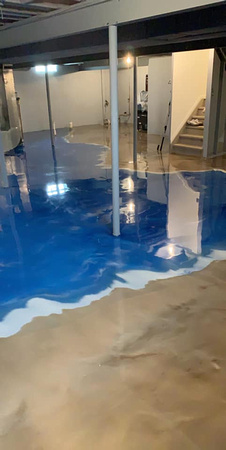 HOP beach theme water basement blue reflector by Mid-West Coatings, Inc. @MidwestCoatingsMI - 3