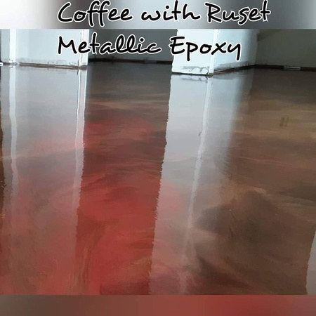 HOP coffee with russet reflector by Texas Epoxy Flooring @RamosAcidStainEpoxyService - 5