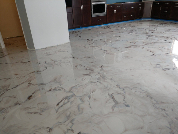 HOP marble reflector over plywood sub-floor by Pro Squared Facility Solutions - 1