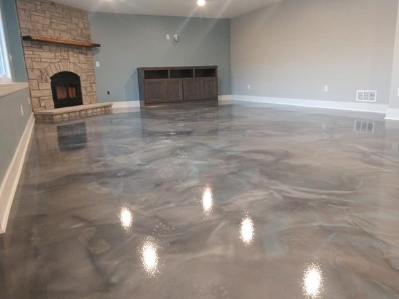 HOP titanium charcoal pearl and touch of sky blue reflector by A R Flooring Installation & Concrete Floor Solutions - 2