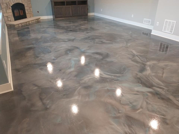 HOP titanium charcoal pearl and touch of sky blue reflector by A R Flooring Installation & Concrete Floor Solutions - 7