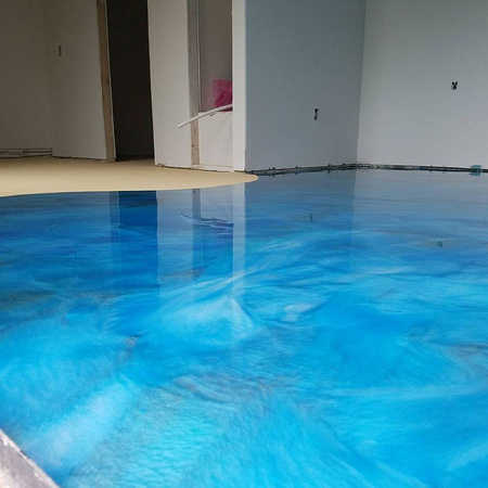 HOP water sky blue and rialto reflector by Limitless Innovations Decorative Concrete @LimitlessConcreteDesigns - 2