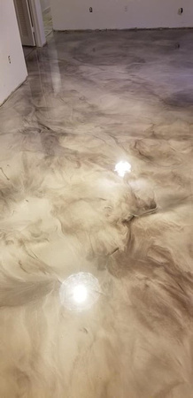 HOP reflector charcoal pearl, titanium and coffee by All Bright Epoxy Floor Coatings - 2