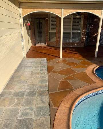 Pool deck thin finish by Finest Floors of Texas 4